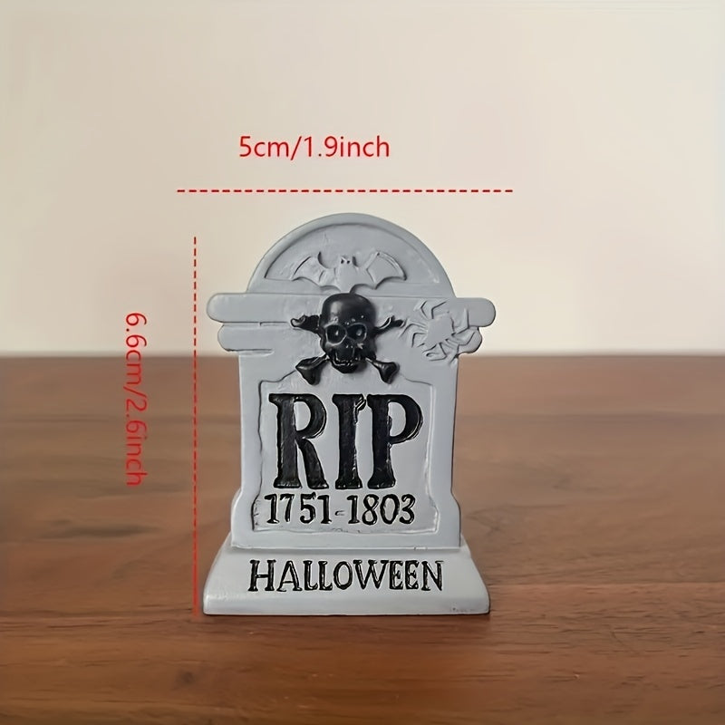 Mini Halloween Resin Tombstone Decoration
