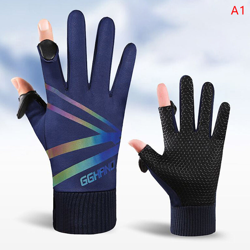 Men's Non slip Waterproof Warm Touch Screen Gloves
