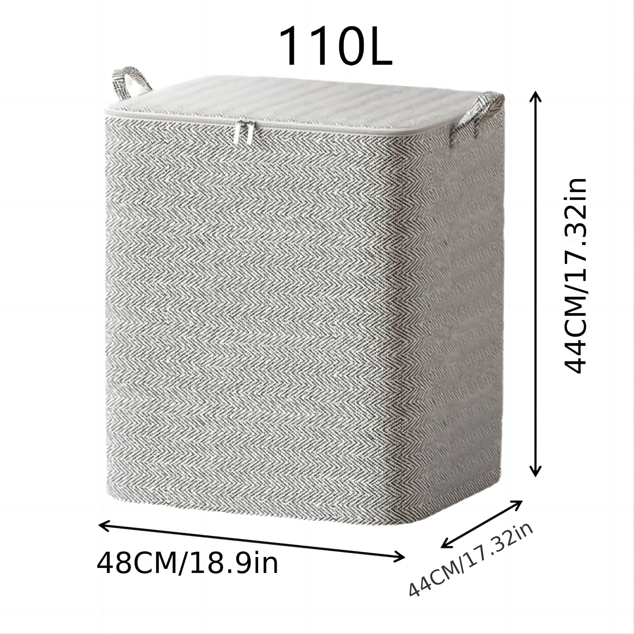 Large Capacity Zipper Organizer Lightweight Dustproof Storage Box