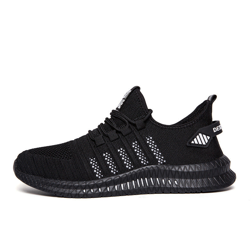 Men's Striped Running Shoes Breathable Sneakers For Outdoor Sports