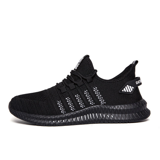 Men's Striped Running Shoes Breathable Sneakers For Outdoor Sports