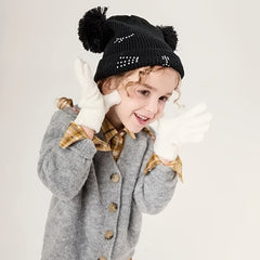 Warm Knitted Children's Gloves for Autumn/Winter