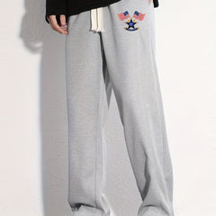 Independence American Flag & Star Pattern Joggers Men's Casual Loose Fit Pants