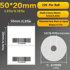 Heat Sensitive Adhesive Label Paper Small Roll Core Portable Handheld Printer