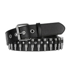 Bullet Belt Rivet Cyberpunk Tactical Punk Gothic Sports Men Women PU Leather
