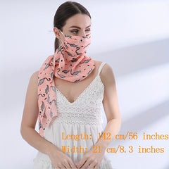 Animal Print Pink Scarf Women Casual Face Mask Dustproof Cover
