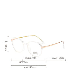 Round Vintage Light Blocking Glasses Golden Metal Frames