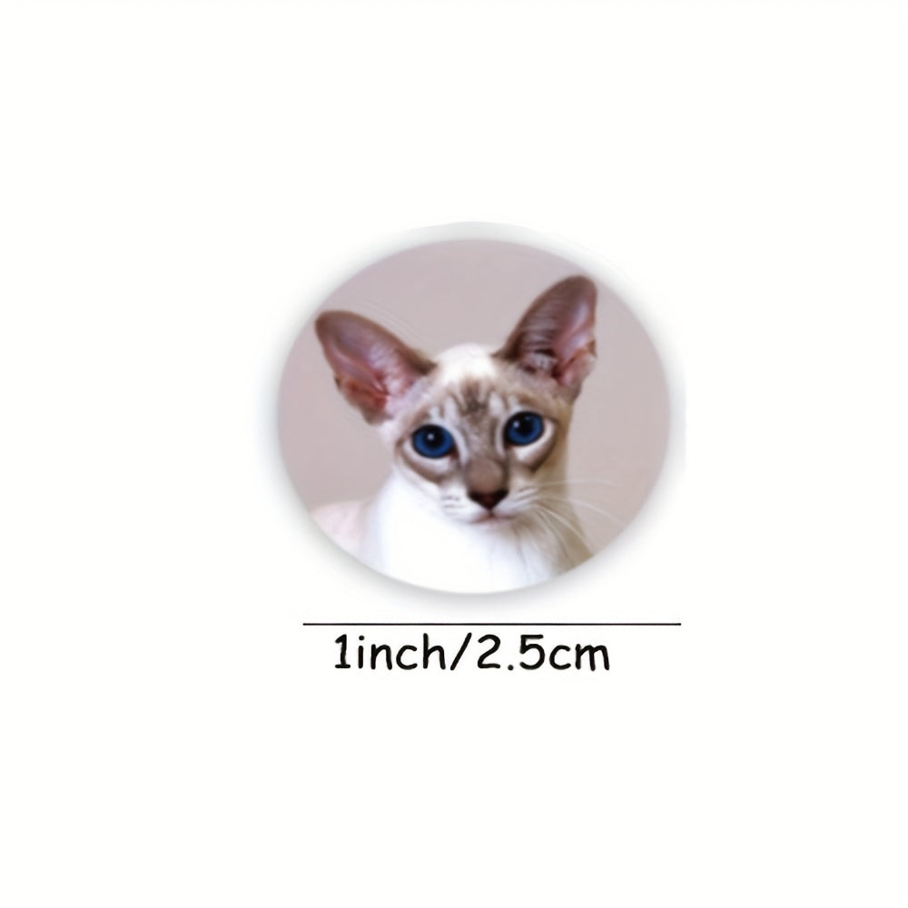 500pcs Animal Cat Stickers 2.54cm School Children Stationery Reward Stickers
