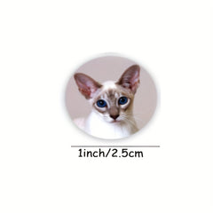500pcs Animal Cat Stickers 2.54cm School Children Stationery Reward Stickers