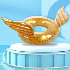 Adult Inflatable Angel Wing Swimming Ring Glitter PVC