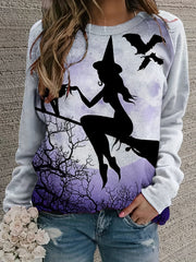 Halloween Block Pullover Sweatshirt for Women