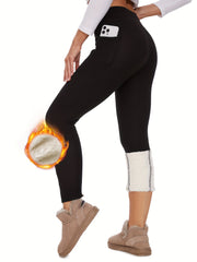 Warm Yoga Pants High Stretch Fleece Lined Leggings Women's Activewear
