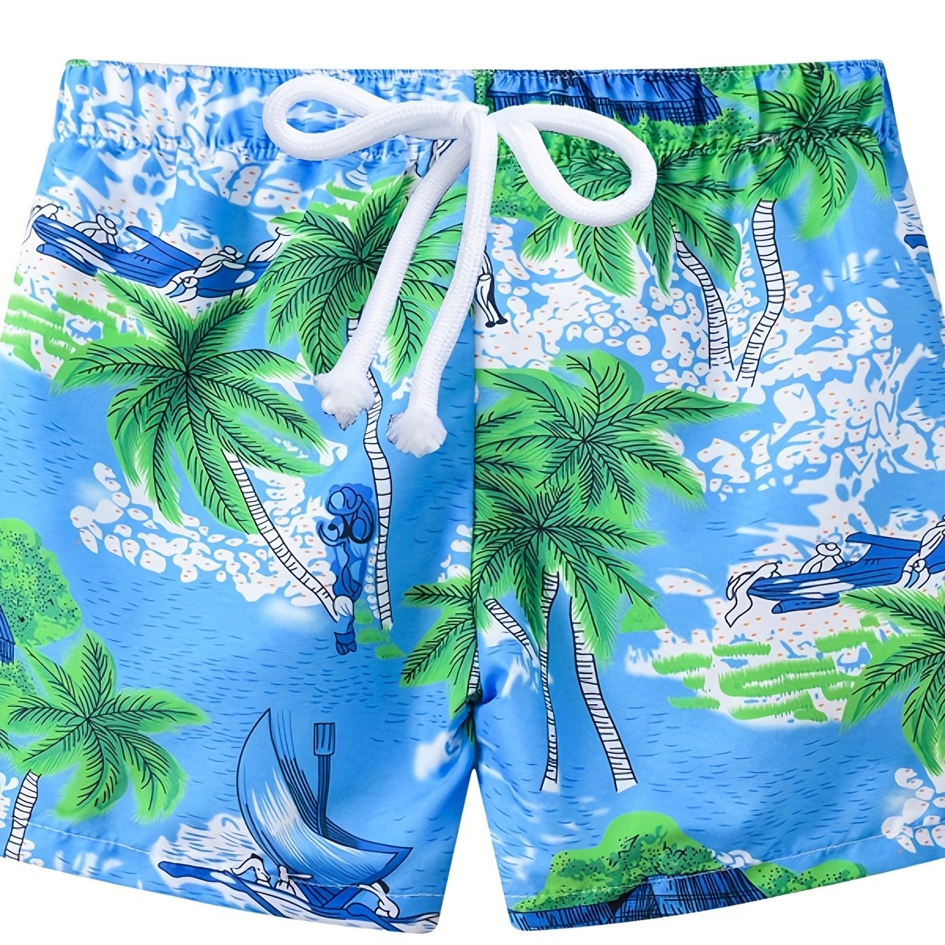 Toddler Boys Coconut Forest Graphic Swim Trunks