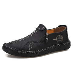 Men's Side Zipper Loafer Shoes Non slip Slip On Spring Summer