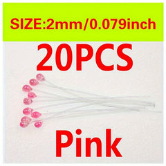 20pcs DIY Bionic Eye Fly Hook Binding Materials 2mm 3mm Fly Fishing Tying
