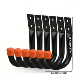 6pcs Garage Heavy Duty Hooks For Hanging Garage Supplies Storage