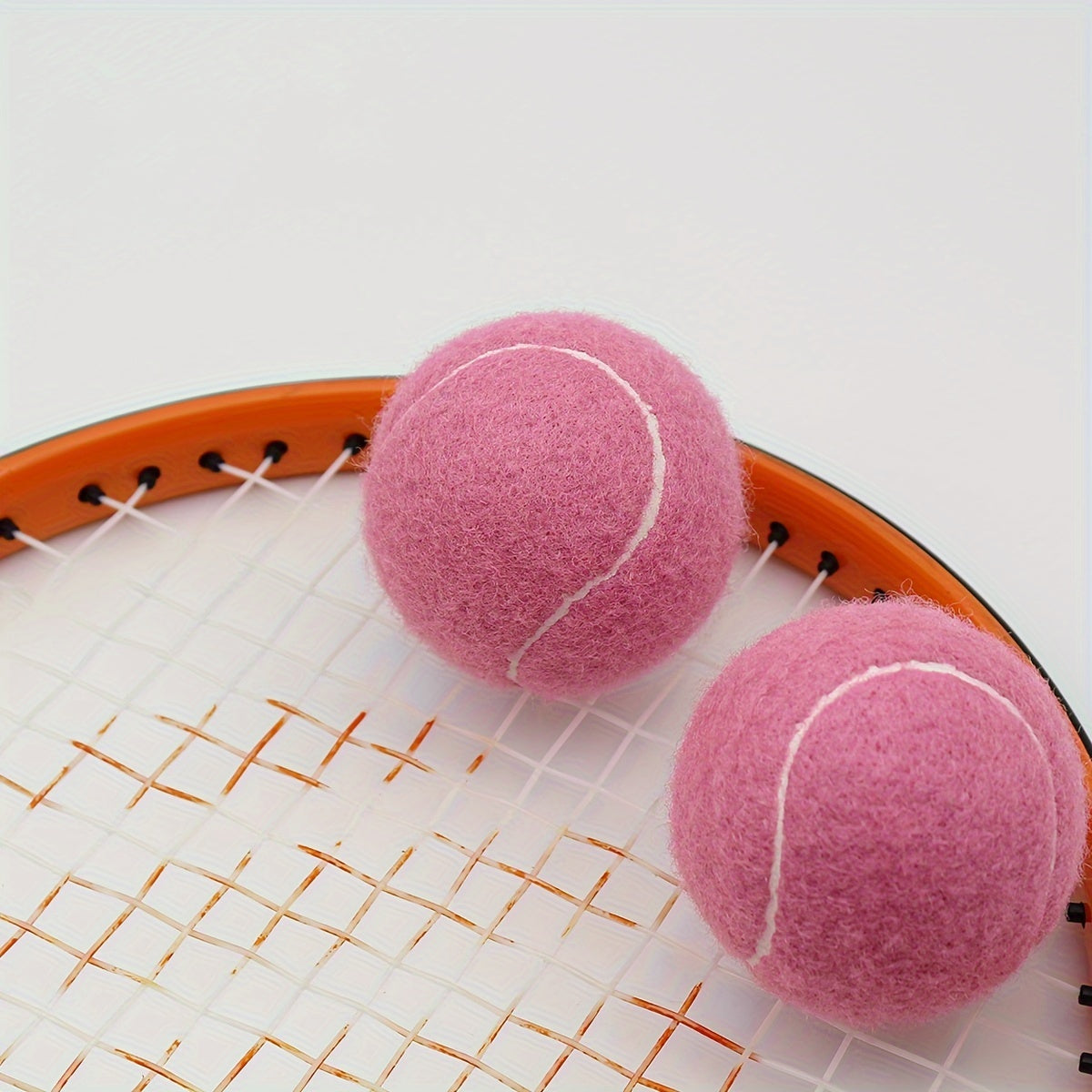 2pcs High Elastic Rubber Tennis Balls Mesh Bags Outdoor Sports Games