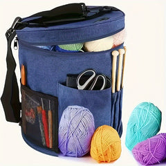 Round Knitting Bag Yarn Crochet Sewing Storage DIY Yarn Storage