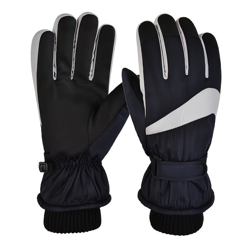 Velvet Thickened Waterproof Ski Gloves - Winter Warm Touch Screen Gloves