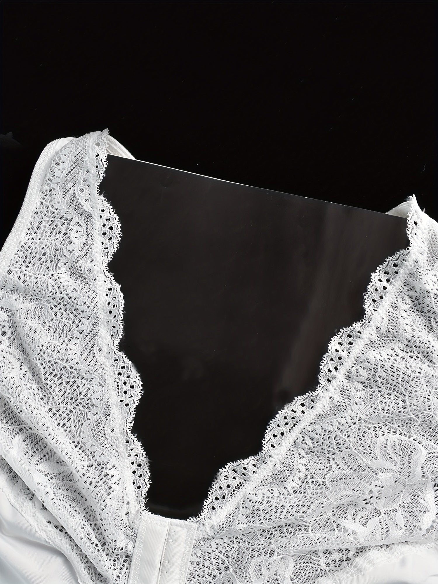 3 Pack Plus Size Front Closure Racer Back Lace Bra Set
