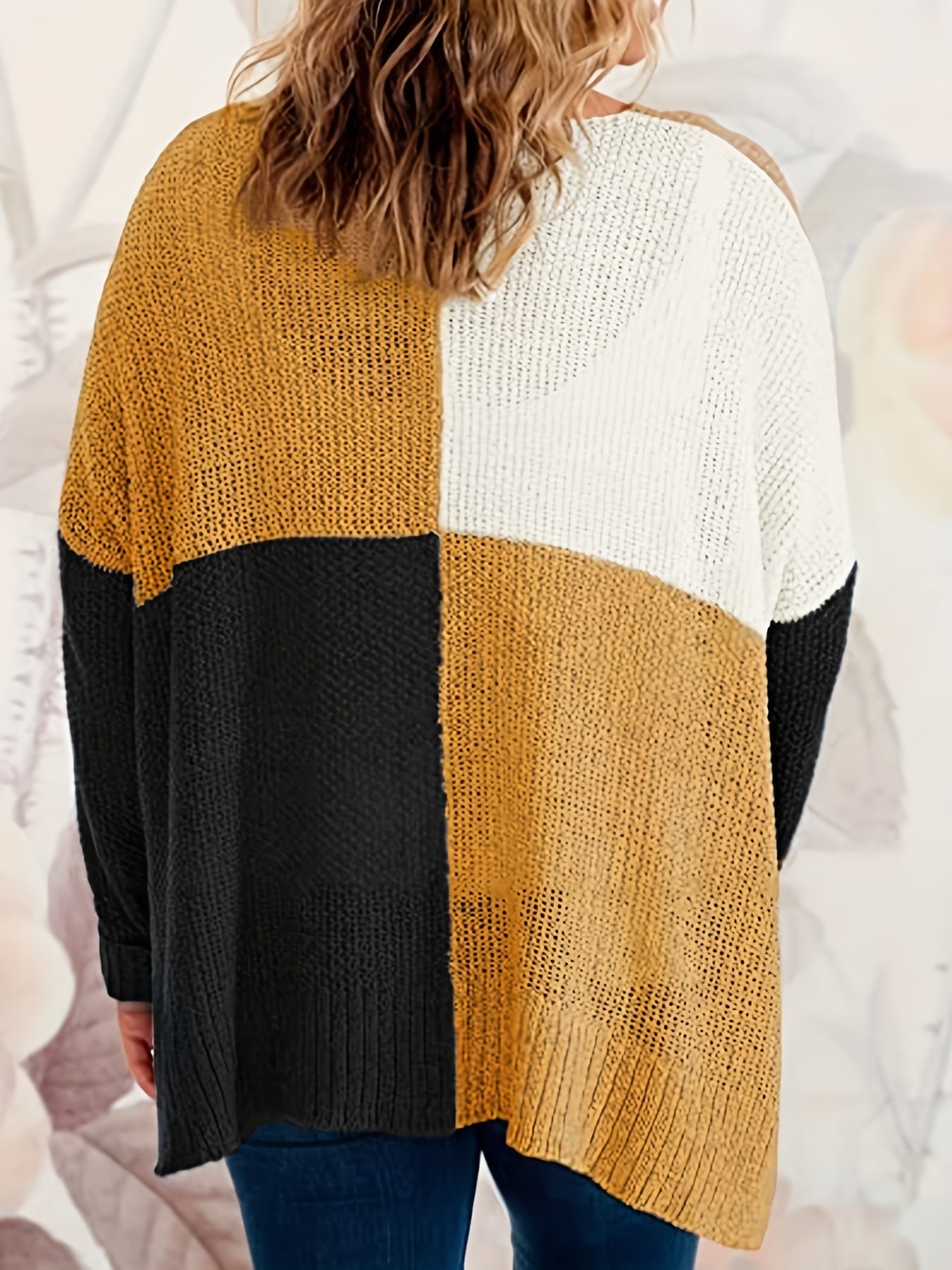 Colorblock Crew Neck Sweater