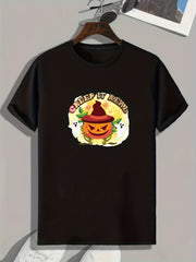 Halloween Pumpkin Pattern Print Men's Sports T-shirt
