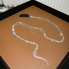 Long Rhinestone Chain Tassel Hairpin Hair Extension Daily Decorative Headwear