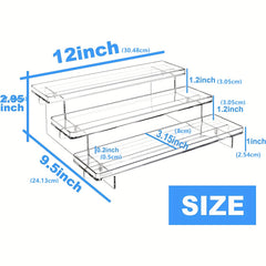 3 Tier Spice Rack Organizer Acrylic Tiered Medicine Cabinet Organize