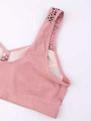 3pcs Leopard Print Wireless Bras Comfy & Breathable Everyday Bra