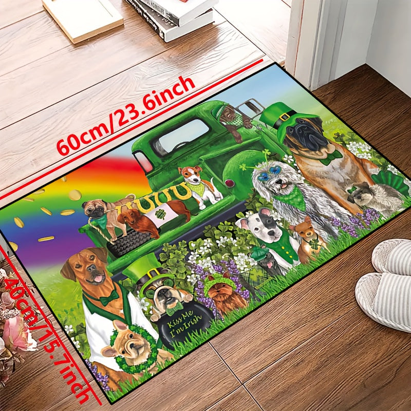 Lucky Pups Area Rug Waterproof Machine Washable Carpet