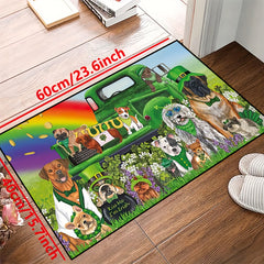 Lucky Pups Area Rug Waterproof Machine Washable Carpet
