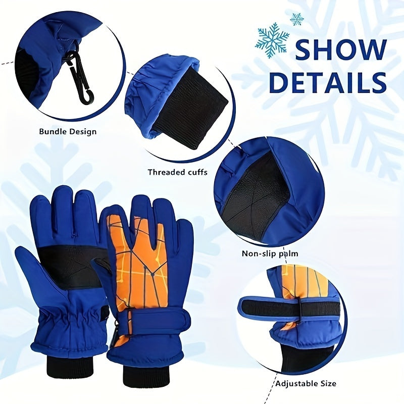 Winter Hat And Ski Gloves Set Windproof Balaclava Ski Mask