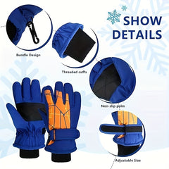 Winter Hat And Ski Gloves Set Windproof Balaclava Ski Mask