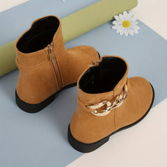 Girls Lightweight Non Slip Boots with Zipper