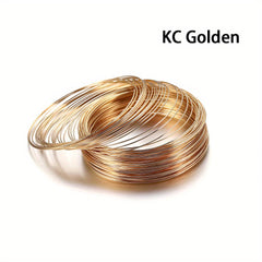 100 Loops Pack Diameter Silver Memory Beading Steel Wire For DIY Jewelry