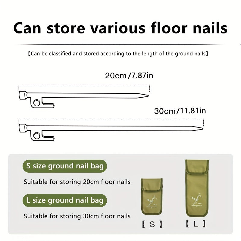 Ground Nail Storage Bag Oxford Cloth For Outdoor Camping
