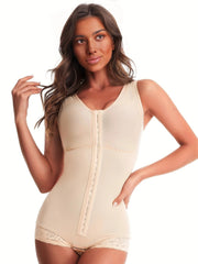 Lace Trim Shaping Bodysuit Tummy Control Butt Lifting Slimmer Body Shaper
