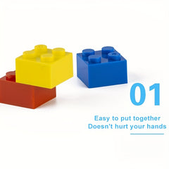 84pcs Multicolour Blocks 2x2 Holes Small Particles DIY Assembly Puzzle Toys