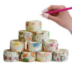 10 Packs Self Adhesive Bandage Wrap Rolls 2.54cm X 2 Yards