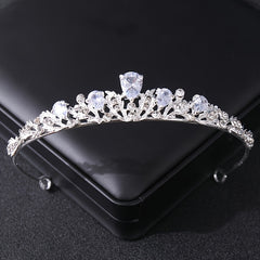 Crystal Zircon Princess Tiara for Bride Pageant Crown