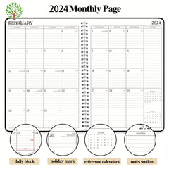 1pc Planner Weekly And Monthly Notebook Spiral Plan Academic Appointment Book