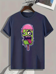 Ice Sucker Print Men's Graphic T-Shirt for Summer