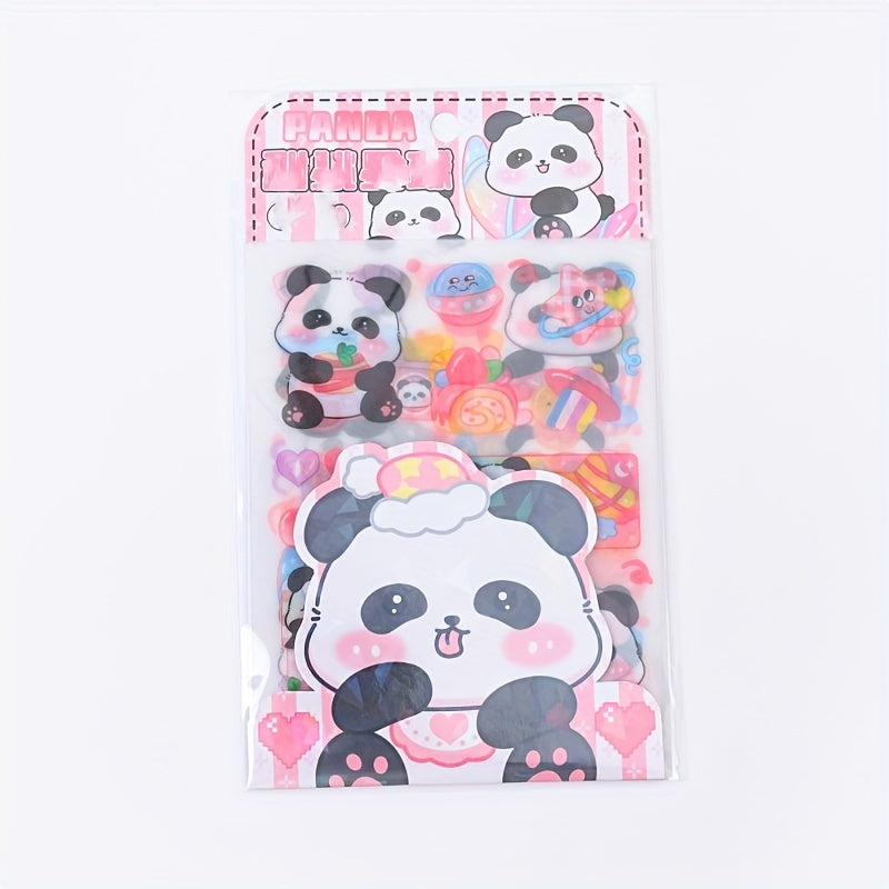 Panda PET Frosted Sticker Soft Panda Shape Pattern 10 16 Cm Waterproof Sticker