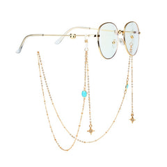 Colorful Rhinestone Glasses Chain with Pendant Mask Holder