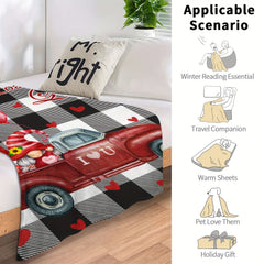 Red Truck Love Blanket Soft And Warm Sofa Blanket For All Seasons