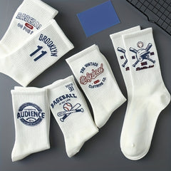 Men's Creative Cartoon Pattern Crew Socks Comfy Casual Unisex Socks