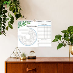 Trees Habit Tracker Wall Calendar With Time Management Journal