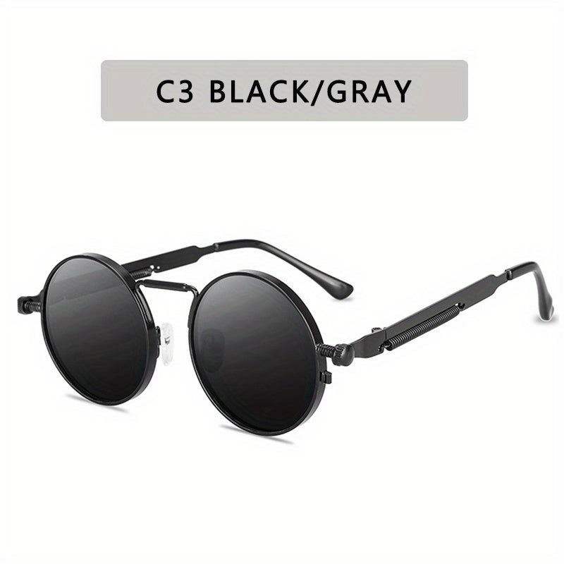 Steampunk Round Metal Sunglasses Retro Vintage UV400