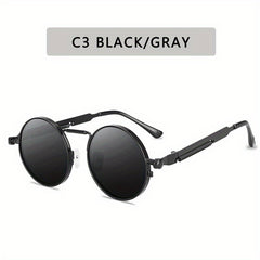 Steampunk Round Metal Sunglasses Retro Vintage UV400