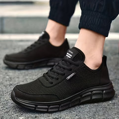 Men's Breathable Lace Up Mesh Sneakers Casual Outdoor Walking Shoes